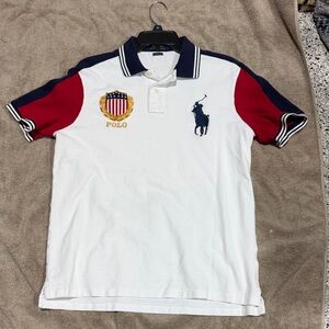 Polo by Ralph Lauren White, Red, and Navy Polo Shirt